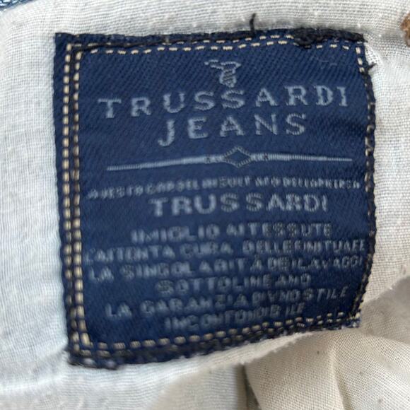Trussardi Jeans Medium Wash High Rise Straight Leg Denim Italy Women’s Sz 29 - Picture 7 of 8